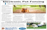 Pros to KnoW Electronic Pet Fencing T - Quad-City Times · your dog safe and sound in ... space you have and how you decide to set up your boundaries, you could still allow your pet