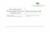 Academic Management Section N Manual...Use of course-mail, discussion boards, synchronous online chat rooms, blogs, wikis, Web conferencing, and face-to-face meetings occur to encourage