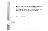 Identification of Process Hazards and Accident Scenarios ......May 04, 2001  · the Site 300 B-Division Firing Areas Safety Analysis Report (SAR) [LLNL 19971. A significant change