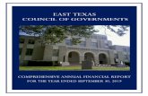 COMPREHENSIVE ANNUAL FINANCIAL REPORT … · COMPREHENSIVE ANNUAL FINANCIAL REPORT of the EAST TEXAS COUNCIL OF GOVERNMENTS KILGORE, TEXAS For the Year Ended September 30, 2019 Division
