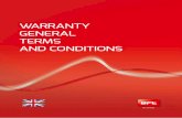 WARRANTY GENERAL Listino 2019/2020 TERMS AND CONDITIONS · In case of non-compliance by the Customer with Legislative Decree 231/01 and the Code of Ethics, BFT SpA may terminate the