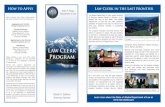 Law Clerk Program · The Alaska Department of Law, under direction of Attorney General Daniel S. Sullivan, is the largest law irm in the state. The Alaska . Department of Law has