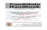 43rd district handbook cover - Los Angeles County ... · 13/04/2010  · 43rd State Assembly District Special Primary Election April 13, 2010 Special General Election June 8, 2010