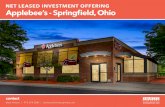 NET LEASED INVESTMENT OFFERING Applebee’s - Springfield, Ohio€¦ · setting. Each Applebee’s restaurant reflects its local neighborhood, with décor and memorabilia highlighting