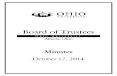Board of Trustees - Ohio University · the College of Business, introduced Taylor Matthews and Peter Rousseau, both students in the College of Business. Taylor is a senior finance