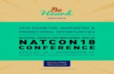 2018 EXHIBITOR, SUPPORTER & PROMOTIONAL OPPORTUNITIES · Listing and company profile in the Conference Program. Listing and company profile in the Conference mobile app. ... NatCon