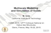 Multiscale Modeling and Simulation of Solids...1,2 • Strong latent hardening: Activity on one slip system hardens other systems much more than it hardens the system itself (owing