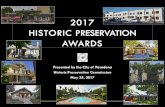 Presented by the City of Pasadena Historic Preservation ...€¦ · Historic Preservation Consultant Gabriel Bobadilla ... Local Hiring Crew Lead Donald Guyton, Local Hiring Labor