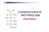 CARBOHYDRATE METABOLISM Disorders · Major index which describes metabolism of carbohydrates, is a sugar level in blood. In healthy people it is 4,4-6,6 mmol/l (70-110 mg/dl) Sucrose