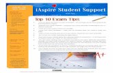 MAKING THE iAspire Student Support Exam...Getting stuck on an exam question is frustrating and can stress you out. A few tips to help you avoid stressing out: If you are struggling