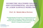 GEOMETRIC MULTIGRID SOLVER AND EXPERIMENTAL … · 2015. 11. 23. · Postgraduate Program in Engineering and Materials Science, State University of Ponta Grossa (UEPG), Ponta Grossa,