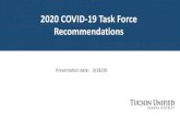 2020 COVID-19 Task Force Recommendations...Mar 18, 2020  · 2020 COVID-19 Task Force Recommendations Presentation date: 3/18/20. Agenda 1. COV-19 Pandemic Protocol 2. Food Service