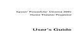 PowerLite Cinema 200+ User's Guidefiles.support.epson.com/pdf/plc2p_/plc2p_00u1.pdf · Choosing the Aspect Ratio 19 Choosing the Color Mode 20 ... Notes: Contain important information