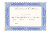 blank awesome project certificate - Web design · blank awesome project certificate Keywords: free printable awesome project award certificate, blank awesome project certificate template,
