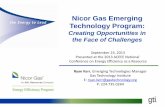Nicor Gas Emerging Technology Program3 Natural Gas Industry Collaboration Emerging Technology Program > Gas Technology Institute led, utility supported, North American collaborative