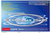 N-EXPO 2015 TOKYO · N-EXPO (New Environment Exposition) will take filelds not only 3R (Reduce, Reuse, Recycling) but also Resource Recovery/Recycling, Controll & Improve of Air Pollution,