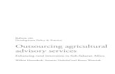 Bulletin 380 Development Policy & Practice Outsourcing ... · Development Policy & Practice Outsourcing agricultural advisory services Enhancing rural innovation in Sub-Saharan Africa