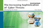 The Increasing Sophistication of Cyber Threatsecrisponsor.org/Npresentations/ct1-6b.pdf · PARSONS PROPRIETARY 4 PARSONS PROPRIETARY Approved for Public Release, Export Control VB.01.2012