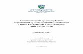 Commonwealth of Pennsylvania Department of Environmental ......PA DEP’S OZONE EXCEPTIONAL EVENT ANALYSIS FOR MAY 24-26, 2016 LISTS OF FIGURES AND TABLES PAGE v Figure 43 – Trend