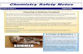 Chemistry Safety Notes...Chemistry Safety Notes Volume 6, Issue 5 August 2018 “Chemistry Safety Notes” is published by the Chemistry Dept. Safety Committee, written & edited by
