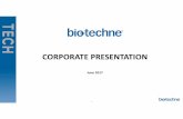 Bio-Techne Corp Deck FINAL June 2017 Large Addressable Markets Customers Served o Pharma o Biotech o