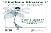 Indiana Ginseng Annual Report - IN.gov · This season, Indiana had a total of 19 dealers. It seems that, based on comparison between years, 2019 was very steady in the harvest trends