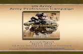 US Army Army Profession Campaign · 2019. 4. 3. · Army Profession (AP) Campaign Annual Report 3 What follows is a summary of the findings and recommendations of the Army Profession