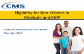 Eligibility for Non-Citizens in Medicaid and CHIP...• The following groups may be eligible for Medicaid and CHIP: – Qualified non-citizens who entered before 8/96 – Qualified