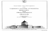 Legislative Assembly of Manitoba DEBATES and PROCEEDINGS ... · the Thursday sitting on Friday at 3 p.m. to accommodate the sittings of the Committee of Supply on Friday. Private