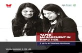 TAPMI MANAGEMENT IN PRACTICE€¦ · TAPMI offers 2 years Post Graduate Management Program, where at the end of ﬁrst year the students are required to do an eight-week Summer Internship
