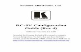 RC-SV Configuration Guide (Rev 4) · RC-SV Configuration Guide (Rev 4) Software Version 2.1.2.69 . Intended for Kramer Technical Personnel or external ... is defined as the Master