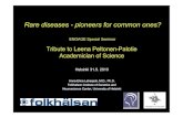 Tribute to Leena Peltonen-Palotie Academician of Science · APECED, autoimmune polyendocrinopathy-candidiasis-ectodermal dystrophy RS, juvenile retinoschisis, X-recessive EPM1, progressive