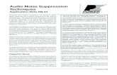 Audio Noise Suppression Techniques - Power · Audio Noise Suppression Techniques Application Note AN-24. AN-24 C 2 9/99 Transformer Noise In most flyback converter applications, the