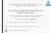 Text to Speech through Bluetooth for People with Special ... · Text to Speech through Bluetooth for People with Special Needs Navigation International Conference on Networking and