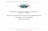 Walcha Council Annual Report 2016 - 2017 General Purpose … · 2017. 11. 27. · Investment properties Financial risk management. Material budget variations Statement of developer