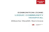EDMONTON ZONE LEDUC COMMUNITY HOSPITAL Alberta Health …€¦ · Edmonton Zone Suburban Hospital Assessment – Sites Visited ... kit, as well as audit results, are available to