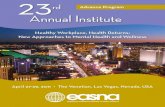 23rd Advance Program Annual Institute · 2013. 4. 12. · Coord. Drug Intervention 12:00 noon-1:00 p.m. Box Luncheon in the Exhibit Hall 1:30 p.m.-3:00 p.m. Arsenault Managing Transgenderism