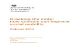 Cracking the code: how schools can improve social mobility...Social Mobility and Child Poverty Commission Cracking the code: how schools can improve social mobility ii disadvantaged