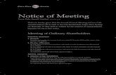 Notice of Meeting · Coca-Cola Amatil Limited ABN 26 004 139 397 Notice is hereby given that the Annual General Meeting of Coca-Cola Amatil Limited will be held in the City Recital