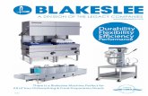 Durability Flexibility Efficiency Performance · 2019. 3. 13. · Flexibility Efficiency Performance There is a Blakeslee Machine Perfect for All of Your Dishwashing & Food Preparation