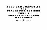 2020 GAME CAPSULES AND PLAYER PROJECTIONS WEEK 1 …€¦ · TEAM DEFENSE 27 27 27.2 31 146.2 14 18 238.9 35 TEAM OFFENSE 31 32 16.6 22 98.9 9 32 175.8 18 EAGLES DEFENSE 10 15 22.1