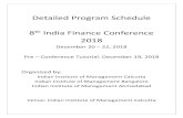 Detailed Program Schedule 8 India Finance Conference 2018indiafa.org/wp-content/uploads/2018/01/Program-Schedule...Detailed Program Schedule 8th India Finance Conference 2018 December