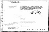 AD-A286 381 VDOT/FAAICT-94/04 Analysis of Test Criteria ...AD-A286 381 . VDOT/FAAICT-94/04 Analysis of Test Criteria for FAA Technical Center Specifying Foam Fi ref ig hti ng Atlantic