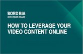 HOW TO LEVERAGE YOUR VIDEO CONTENT ONLINE · Facebook family of apps Mobile First: 87% use mobile devices* Best video format (Square) Creator Studio common to FB & Insta Ideal video