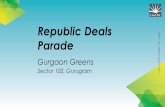 Republic Deals Parade...Gurgaon Greens Sector 102. ion Map 17. Master Plan Total Area 13.53 Acres Open Area 8.0 Acres Towers 26 Towers Height S+10, G+14 Apartments 642 Duplex Penthouses
