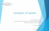 Synergies: all aspects - Europa · Synergies at operational level u Seal of Excellence u ERC (SoEtype) u Cumulative funding u MSCA COFUND u Interreg u EIB/EFSI: potential linear syenrgiesthrough