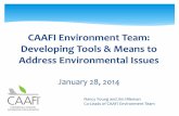 CAAFI Environment Team: Developing Tools & Means to ...€¦ · CAAFI Environment Team: Developing Tools & Means to Address Environmental Issues Subtitle . January 28, 2014 . Nancy