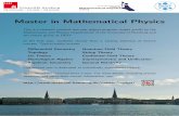Master in Mathematical Physics - uni-hamburg.de · Mathematics and Physics Departments of the University of Hamburg and the theory group at DESY. In the rst year, students choose