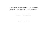 Literature of the Reformation Era Workbook of the Reformation Era Workb… · Middle English of Chaucer (which you read in your medieval literature textbook), with the Middle English