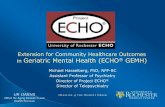 Extension for Community Healthcare Outcomes in Geriatric ... · Extension for Community Healthcare Outcomes in Geriatric Mental Health ... (Hypertension, Breast Cancer Survivorship/Women’s